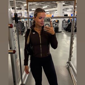 Brown Zip-Up Jacket